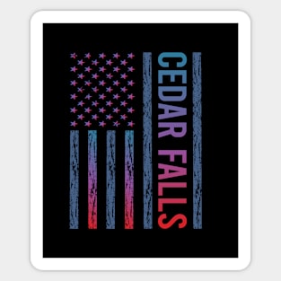 Blue Red Flag - Cedar Falls Sticker